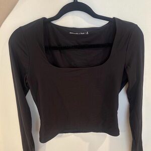 Abercrombie & Fitch Elegant Black Long Sleeve Top